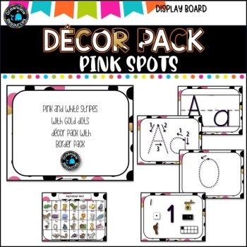 Décor Pack -Pink spots- Alphabet cards, letter formation, Number cards, image 2