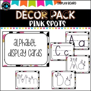 Décor Pack -Pink spots- Alphabet cards, letter formation, Number cards, image 3