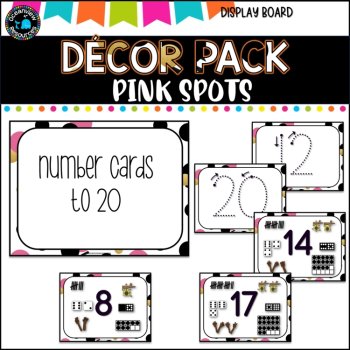Décor Pack -Pink spots- Alphabet cards, letter formation, Number cards, image 4