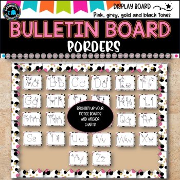 Bulletin Board Displays- Pink  Black Display Borders - Decorate and Organise, image 3