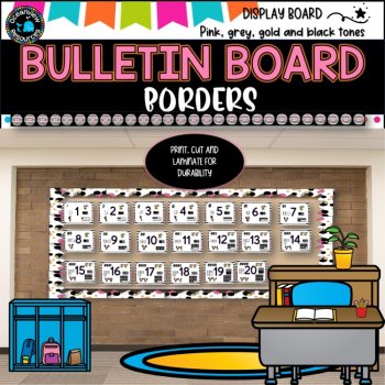 Bulletin Board Displays- Pink  Black Display Borders - Decorate and Organise, image 4