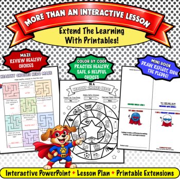 Red Ribbon Week Healthy Choices Superhero Escape Room Lesson K, 1st, 2nd grade, image 4