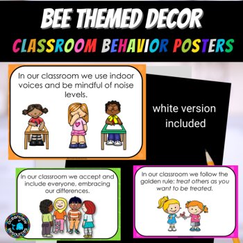 Behavior Posters: BRIGHT COLORS Classroom Management Tools, image 4