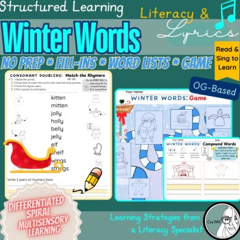Phonics Learn & Screen | Multi-Level Winter Review | Dyslexia ADHD OG, image 2