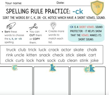 Spelling Rule SONGS! | -CK -TCH -DGE FLoSZ C & G Y to i 111 Double | Dyslexia OG, image 3