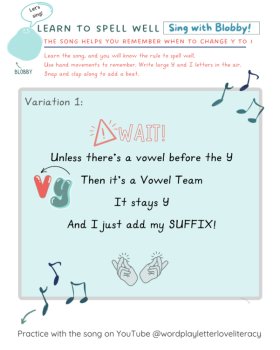 Spelling Rule Songs Printable | FLOSS, CK TCH DGE, C/G, E-Drop, Y to I | OG UFLI, image 2