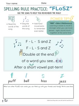 Spelling Rule Songs Printable | FLOSS, CK TCH DGE, C/G, E-Drop, Y to I | OG UFLI, image 4