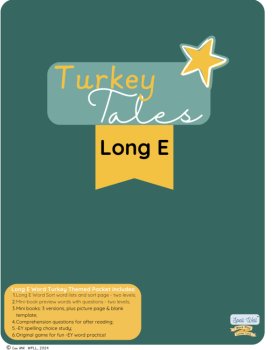 Phonics Literacy Bundle Long E Spellings -NK Welded | Nov Turkey PRINT&GO game, image 3