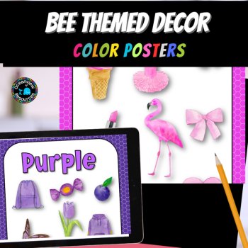 Buzzing Bee Color Posters: Bee-Themed Decor for Early Learners, image 2