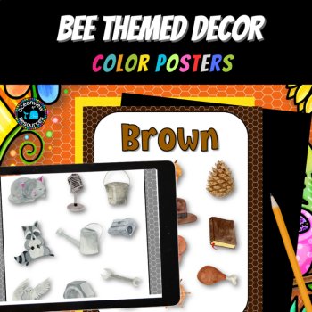 Buzzing Bee Color Posters: Bee-Themed Decor for Early Learners, image 3