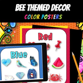 Buzzing Bee Color Posters: Bee-Themed Decor for Early Learners, image 4