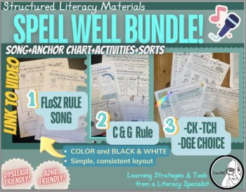 Spelling Rule Songs Sorts Games BUNDLE | FLSS -CK -TCH -DGE C/G | OG SoR UFLI, image 2