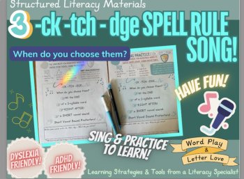 Spelling Rule Songs Sorts Games BUNDLE | FLSS -CK -TCH -DGE C/G | OG SoR UFLI, image 4