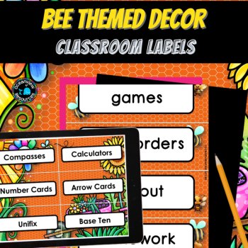 Buzzing Bee Classroom Decor Set: Labels, Bunting & Templates, image 3