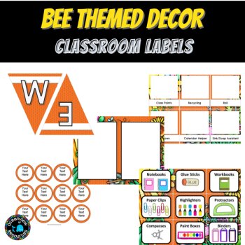 Buzzing Bee Classroom Decor Set: Labels, Bunting & Templates, image 4