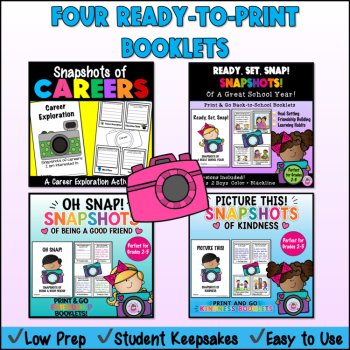 Goal Setting Friendship Kindness Career Exploration SEL Coloring Booklets BUNDLE, image 2