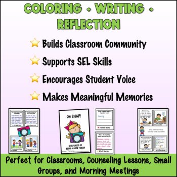 Goal Setting Friendship Kindness Career Exploration SEL Coloring Booklets BUNDLE, image 4