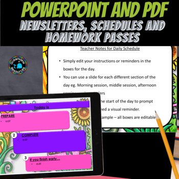 Bee-Themed Pack: Newsletters, Homework Passes, and Daily Schedules, image 3
