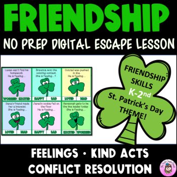 St Patricks Day Leprechaun Friendship Escape Room SEL Lesson Kindness Grams Note, image 2