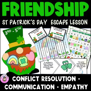 St Patricks Day Leprechaun Friendship Escape Room SEL Lesson Kindness Grams Note, image 3
