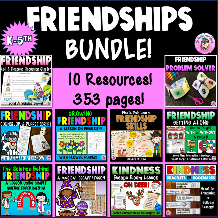 Social Skills Friendship Lessons Kindness Empathy Diversity Teamwork Activities