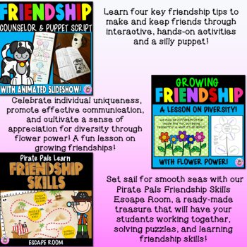 Social Skills Friendship Lessons Kindness Empathy Diversity Teamwork Activities, image 2