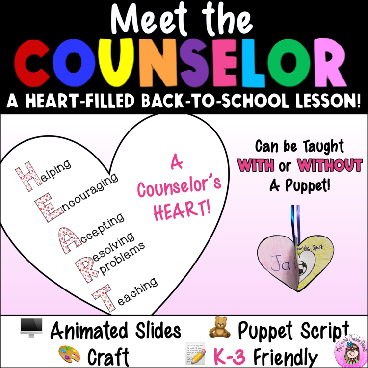 Meet the School Counselor Intro Lesson with Puppet Script Get to Know You Craft