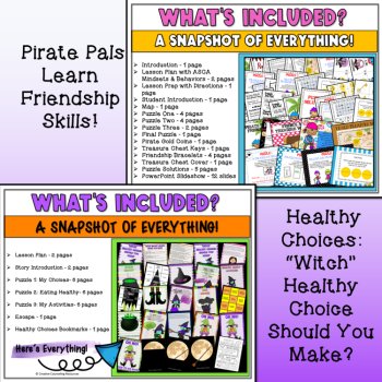 K-3 SEL Escape Room Puzzles Kindness Friendship Gratitude Halloween Thanksgiving, image 3
