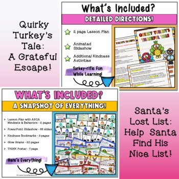 K-3 SEL Escape Room Puzzles Kindness Friendship Gratitude Halloween Thanksgiving, image 4
