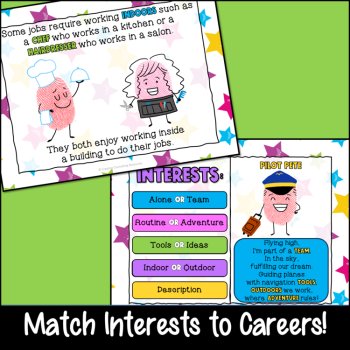 Career Awareness Interest Survey Job Exploration Readiness Worksheets Lesson K-2, image 3