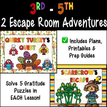 Thanksgiving Escape Gratitude Lessons & Acts of Kindness Activities SEL BUNDLE, image 3