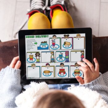 Addition Math Facts Practice to 20 Bundle - Digital Math Station - Google Slides, image 3