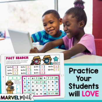 Addition Math Facts Practice to 20 Bundle - Digital Math Station - Google Slides, image 4