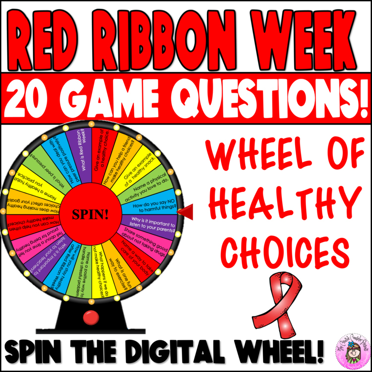 Red Ribbon Week Healthy Choices & Habits Drug Awareness Animated Game Activity