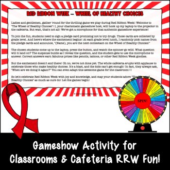 Red Ribbon Week Healthy Choices & Habits Drug Awareness Animated Game Activity, image 2