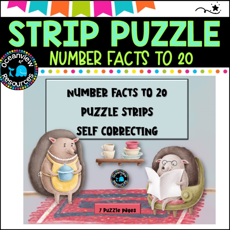 Number Facts to 20: Self-Correcting Cut and Paste Activity