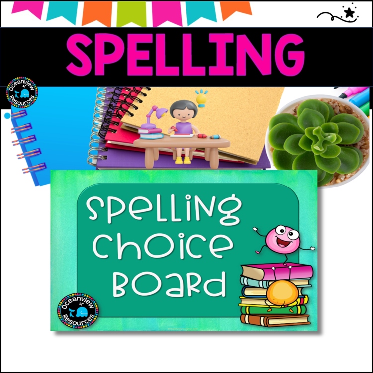 Spelling Practice Activities Any List Choice Board Word Work Vocabulary
