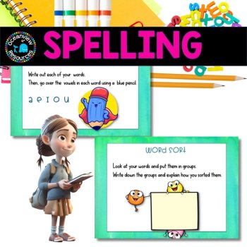 Spelling Practice Activities Any List Choice Board Word Work Vocabulary, image 3