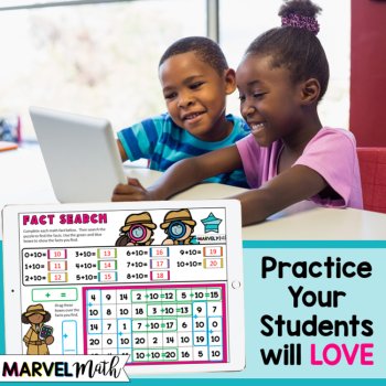Google Classroom +10 Addition Facts Practice Slides - Digital Math Stations, image 3
