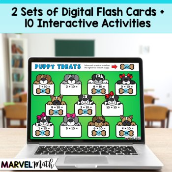 Google Classroom +10 Addition Facts Practice Slides - Digital Math Stations, image 4