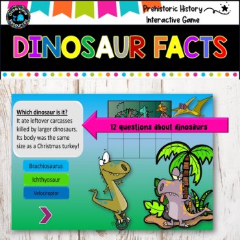 PowerPoint Game for Assessing Learning on Dinosaurs, image 2