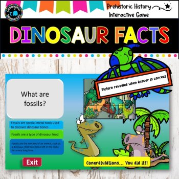 PowerPoint Game for Assessing Learning on Dinosaurs, image 3