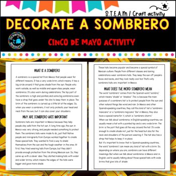 Cinco de Mayo Fiesta: Sombrero Decorating and Design Activity Pack, image 2