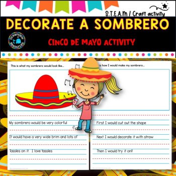 Cinco de Mayo Fiesta: Sombrero Decorating and Design Activity Pack, image 3