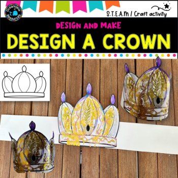 Make and Write: King and Queen Crown Activity- Celebrate the Kings Coronation, image 2