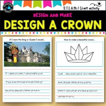 Make and Write: King and Queen Crown Activity- Celebrate the Kings Coronation, image 3