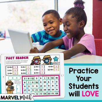 Google Classroom +9 Addition Facts Practice Slides - Digital Math Station, image 3