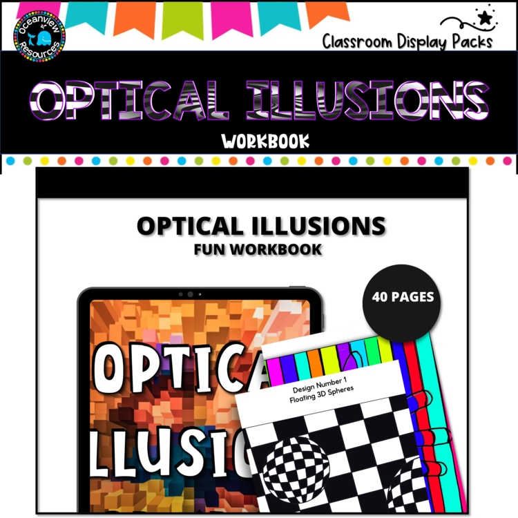 3D Optical Illusions-Unlock Your Students Imagination-Workbook