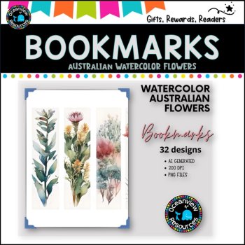 AUSTRALIAN -flowers watercolour bookmark, image 3