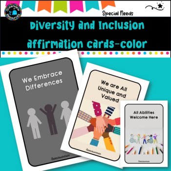 DIVERSITY AND INCLUSION affirmation cards Color, image 2